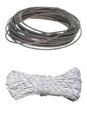 Steel ropes and nylon cords